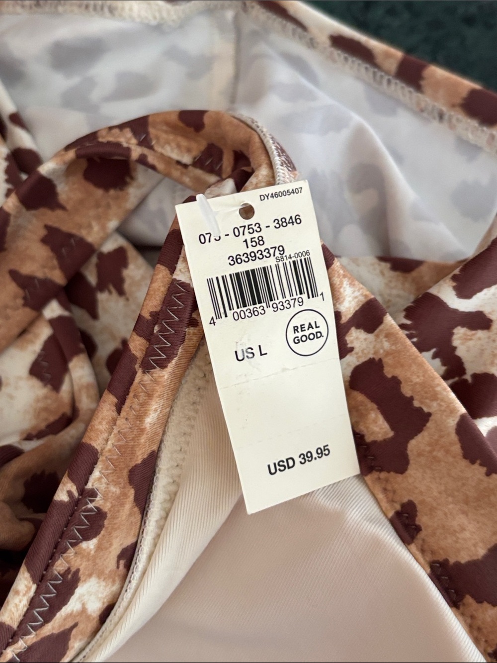 Aerie Bikini Set, Leopard Scoop Longline Top/ Hi Cut Cheeky Crossover Bottoms - Picture 14 of 15